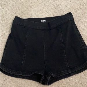 BDG stretch denim black shorts